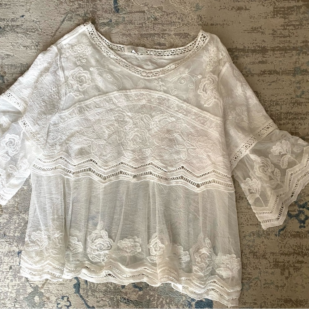 Rebellion Sheer Baby Doll Top 1X